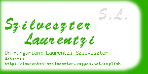 szilveszter laurentzi business card